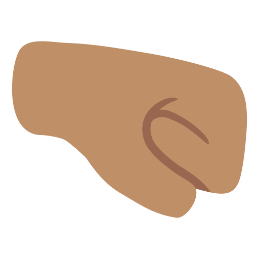 Right-Facing Fist: Medium Skin Tone, the previous design