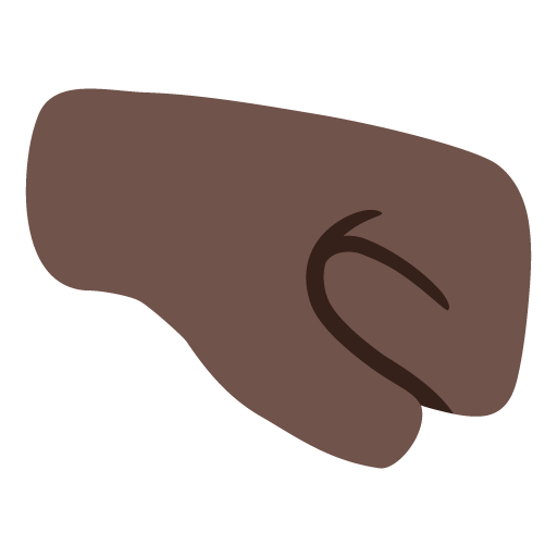 Right-Facing Fist: Dark Skin Tone, the previous design