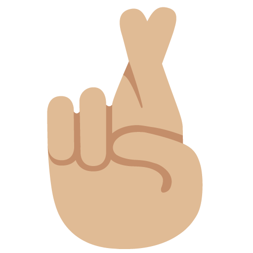 Crossed Fingers: Medium-Light Skin Tone, the previous design