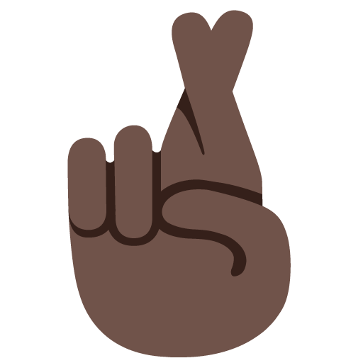 Crossed Fingers: Dark Skin Tone, the previous design