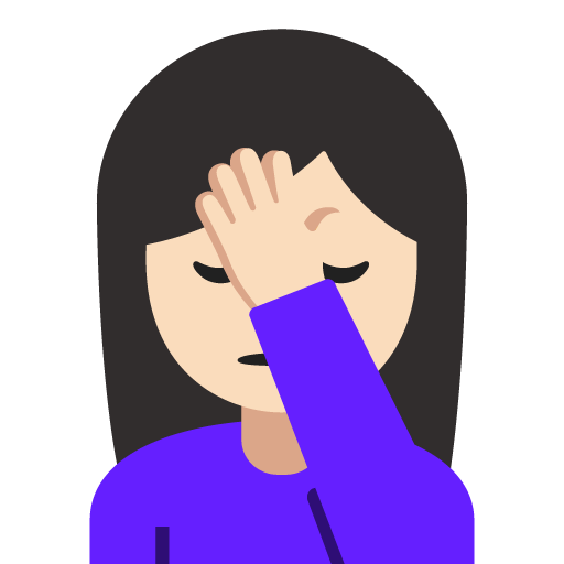 Woman Facepalming: Light Skin Tone, the design in this release