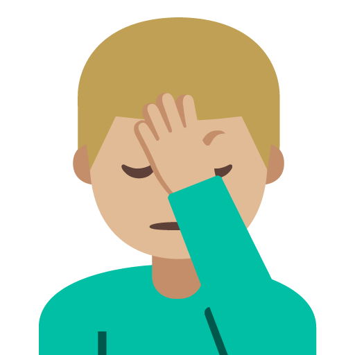 Man Facepalming: Medium-Light Skin Tone, the design in this release