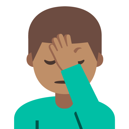 Man Facepalming: Medium Skin Tone, the design in this release