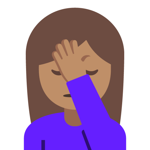Person Facepalming: Medium Skin Tone, the previous design