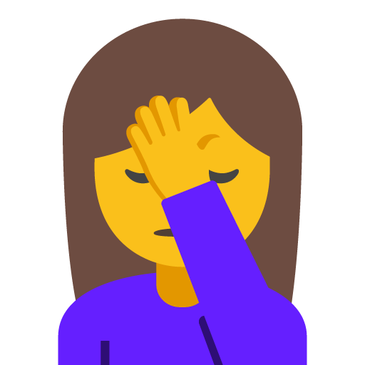 Person Facepalming as drawn by Google in Android 7.1
