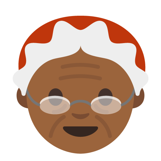 Mrs. Claus: Medium-Dark Skin Tone, the previous design
