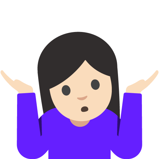 Person Shrugging: Light Skin Tone, the previous design