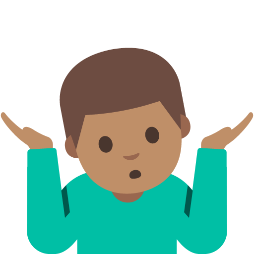 Man Shrugging: Medium Skin Tone, the design in this release