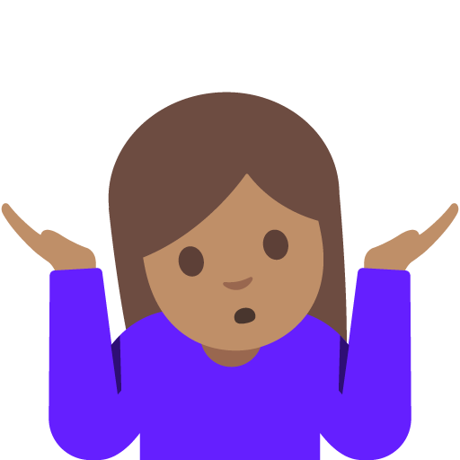 Person Shrugging: Medium Skin Tone, the previous design