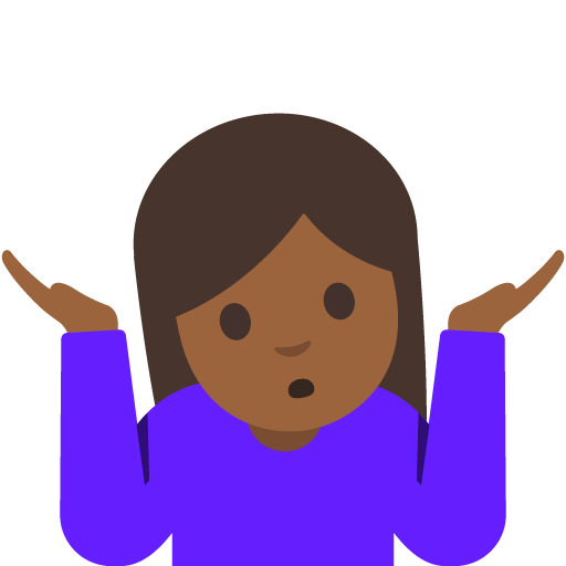 Person Shrugging: Medium-Dark Skin Tone, the previous design