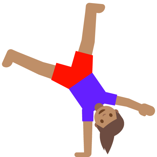 Woman Cartwheeling: Medium Skin Tone, the previous design