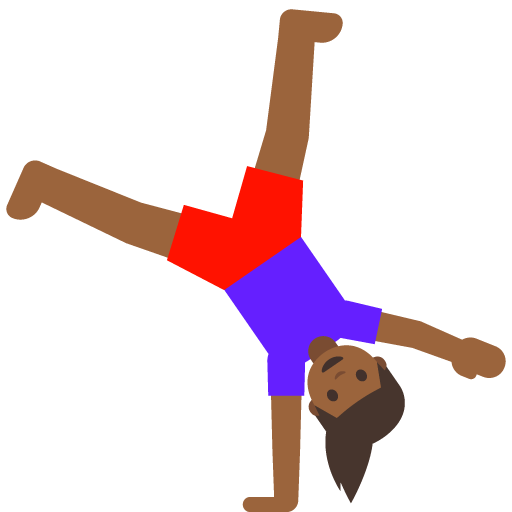 Woman Cartwheeling: Medium-Dark Skin Tone, the previous design