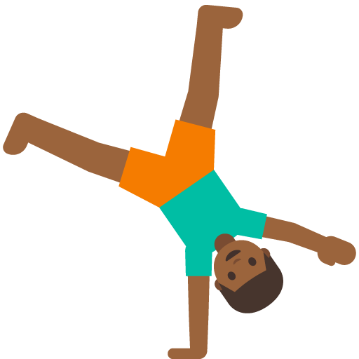 Man Cartwheeling: Medium-Dark Skin Tone, the previous design
