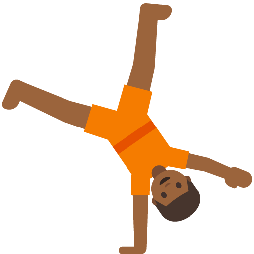 Person Cartwheeling: Medium-Dark Skin Tone, the previous design