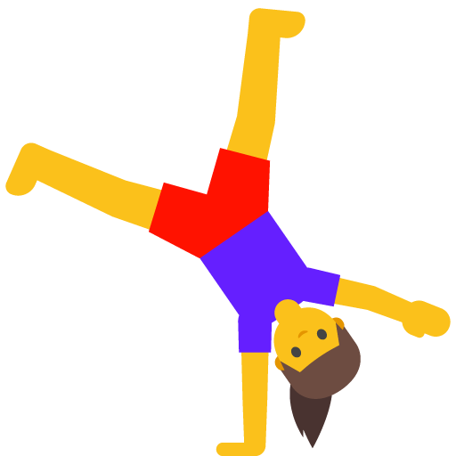 Woman Cartwheeling, the previous design