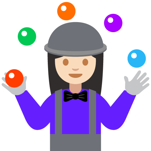 Woman Juggling: Light Skin Tone, the previous design