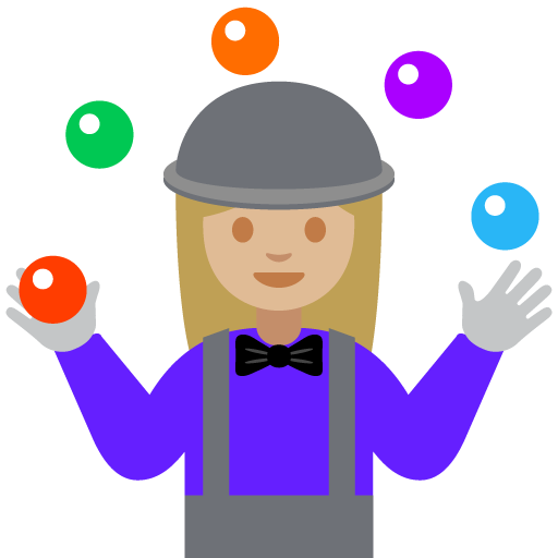 Woman Juggling: Medium-Light Skin Tone, the previous design