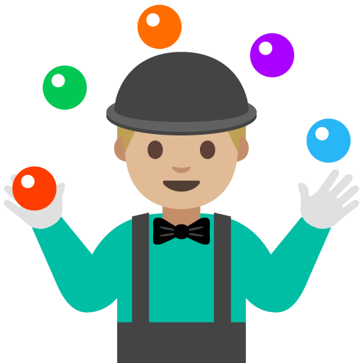 Person Juggling: Medium-Light Skin Tone, the previous design