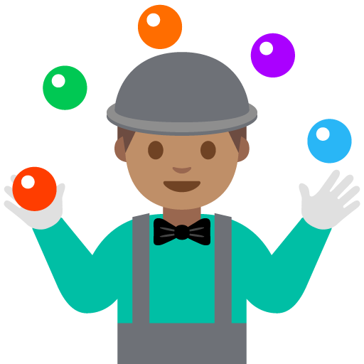 Man Juggling: Medium Skin Tone, the previous design