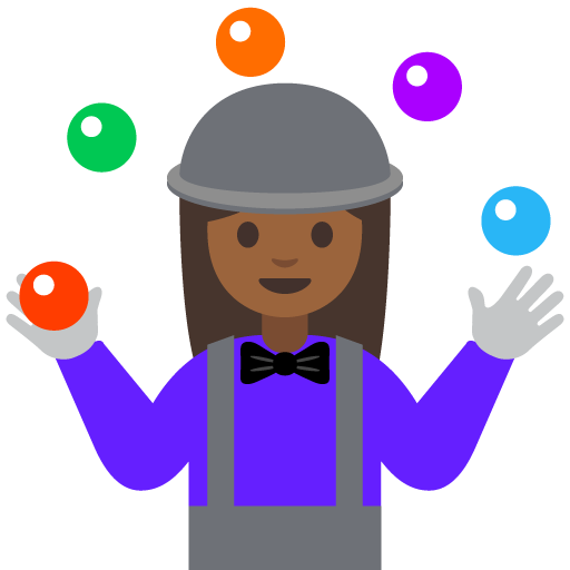 Woman Juggling: Medium-Dark Skin Tone, the previous design