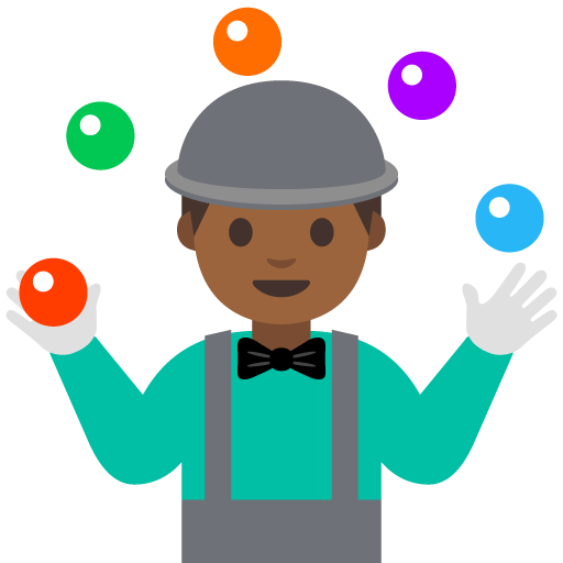 Man Juggling: Medium-Dark Skin Tone, the previous design