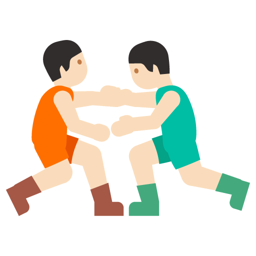 Men Wrestling: Light Skin Tone, the previous design