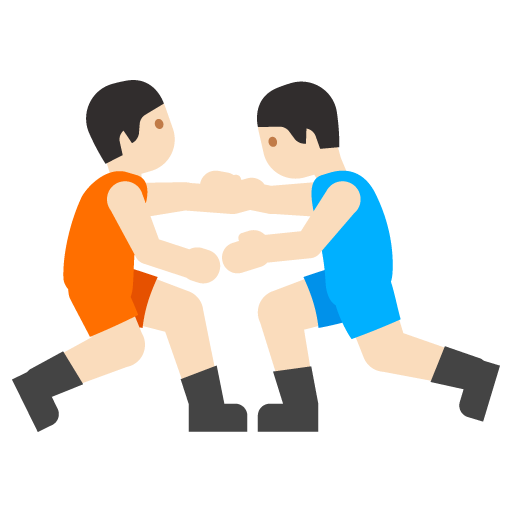 People Wrestling: Light Skin Tone, the previous design