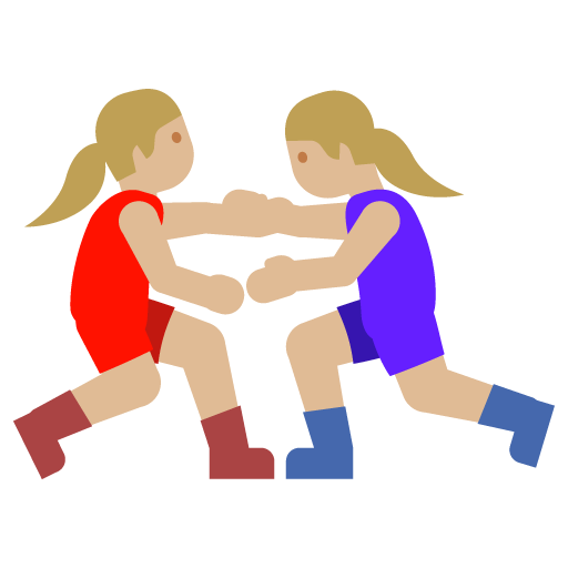 Women Wrestling: Medium-Light Skin Tone, the previous design