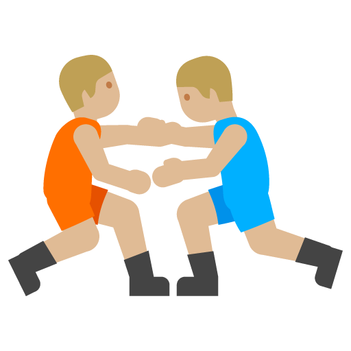 People Wrestling: Medium-Light Skin Tone, the previous design
