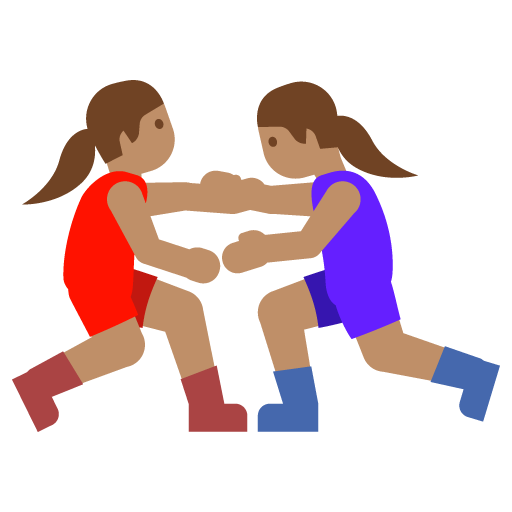 Women Wrestling: Medium Skin Tone, the previous design