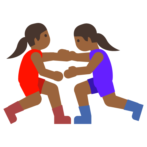 Women Wrestling: Medium-Dark Skin Tone, the previous design