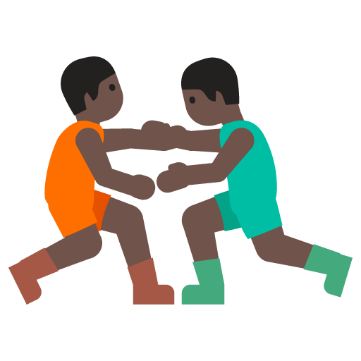 Men Wrestling: Dark Skin Tone, the previous design