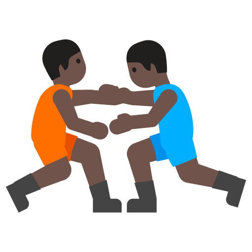 People Wrestling: Dark Skin Tone, the previous design