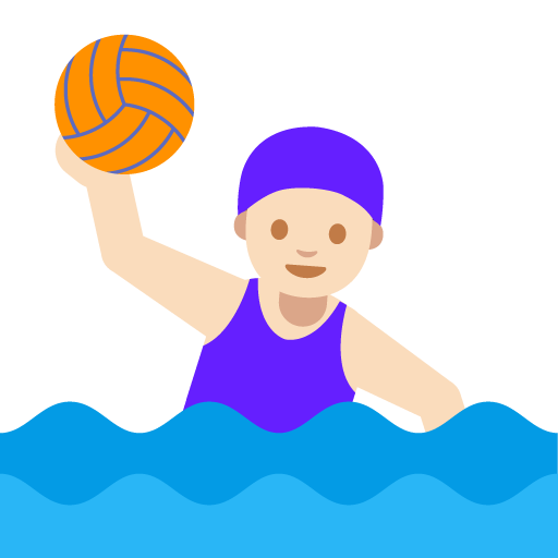 Woman Playing Water Polo: Light Skin Tone, the previous design
