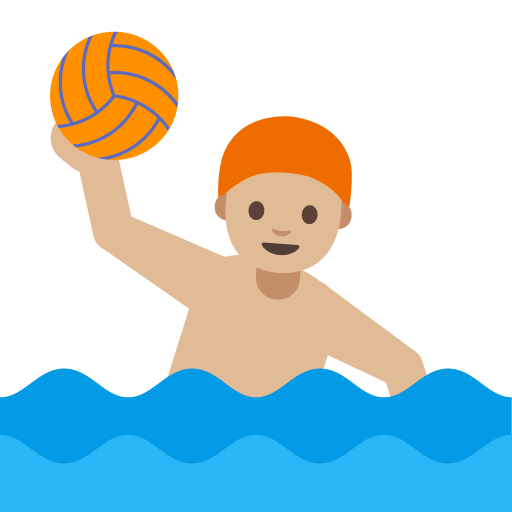 Person Playing Water Polo: Medium-Light Skin Tone, the previous design