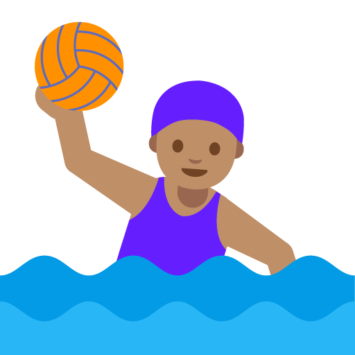 Woman Playing Water Polo: Medium Skin Tone, the previous design