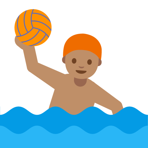 Man Playing Water Polo: Medium Skin Tone, the previous design