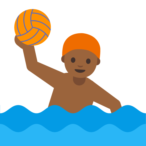 Man Playing Water Polo: Medium-Dark Skin Tone, the previous design