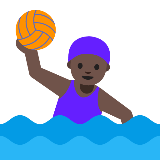 Woman Playing Water Polo: Dark Skin Tone, the previous design