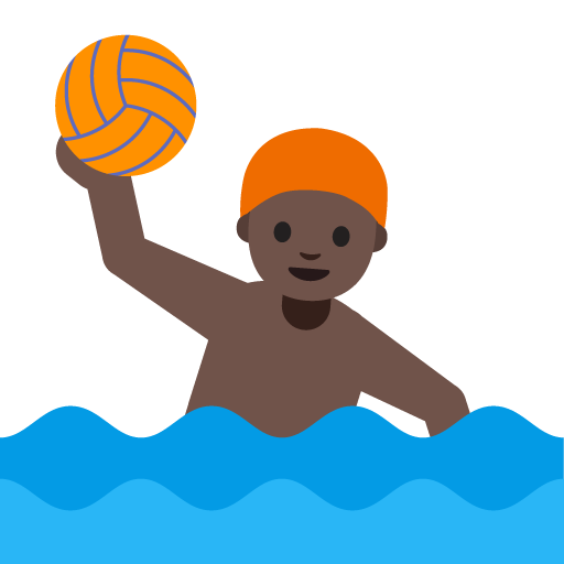 Person Playing Water Polo: Dark Skin Tone, the previous design