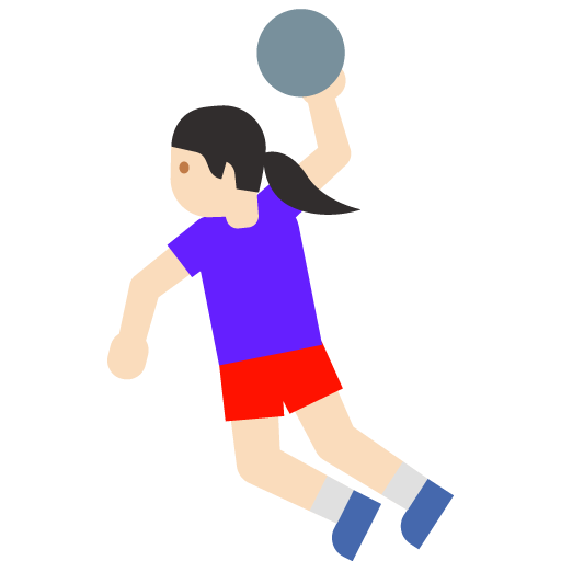 Woman Playing Handball: Light Skin Tone, the previous design