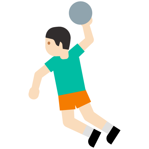 Person Playing Handball: Light Skin Tone, the previous design