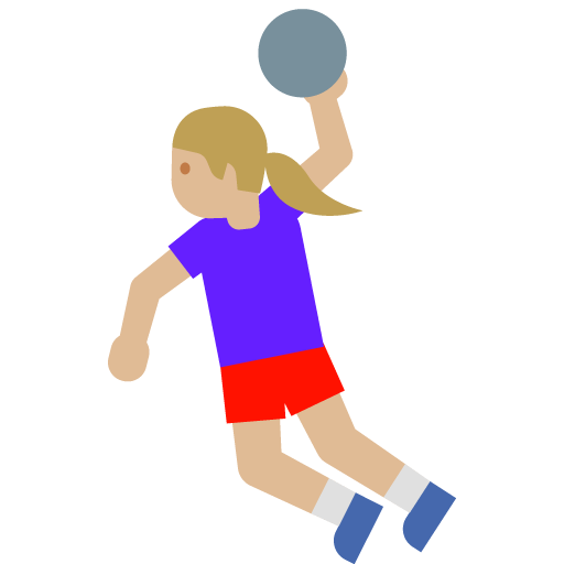 Woman Playing Handball: Medium-Light Skin Tone, the previous design