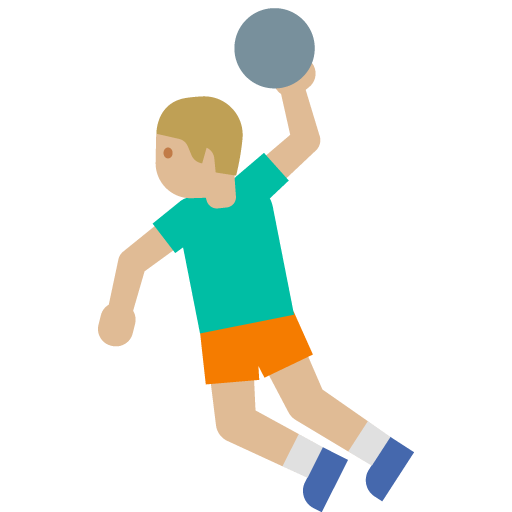 Man Playing Handball: Medium-Light Skin Tone, the previous design