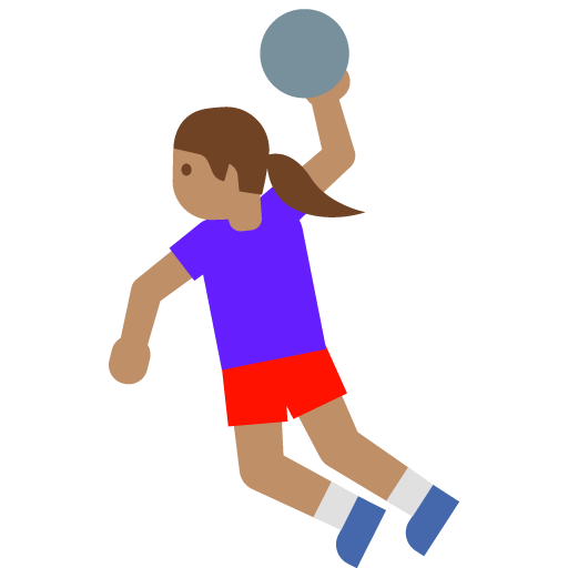 Woman Playing Handball: Medium Skin Tone, the previous design