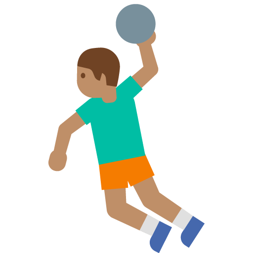 Man Playing Handball: Medium Skin Tone, the previous design