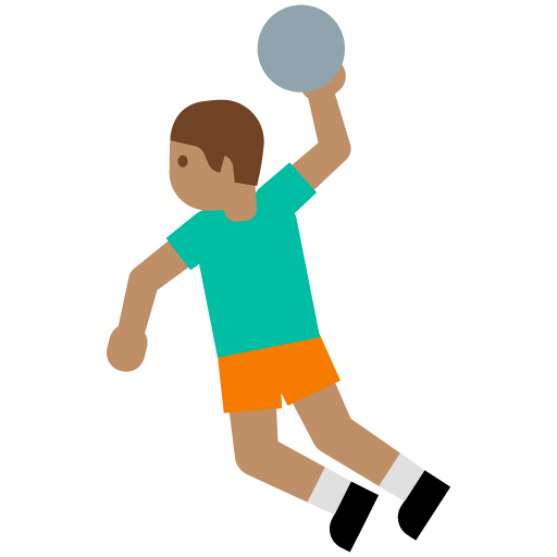 Person Playing Handball: Medium Skin Tone, the previous design