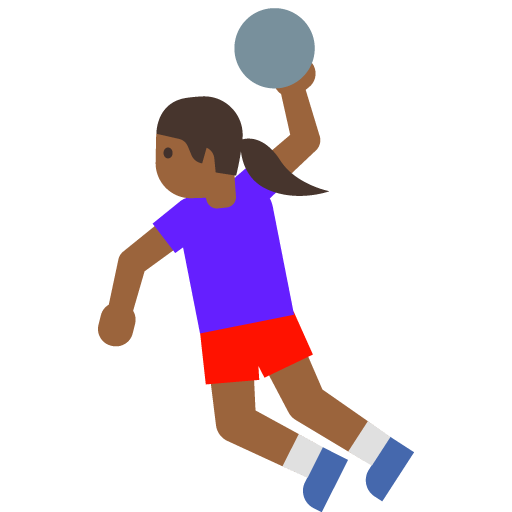 Woman Playing Handball: Medium-Dark Skin Tone, the previous design