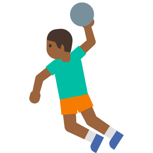 Man Playing Handball: Medium-Dark Skin Tone, the previous design