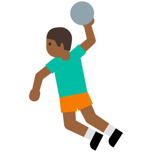 Person Playing Handball: Medium-Dark Skin Tone, the previous design